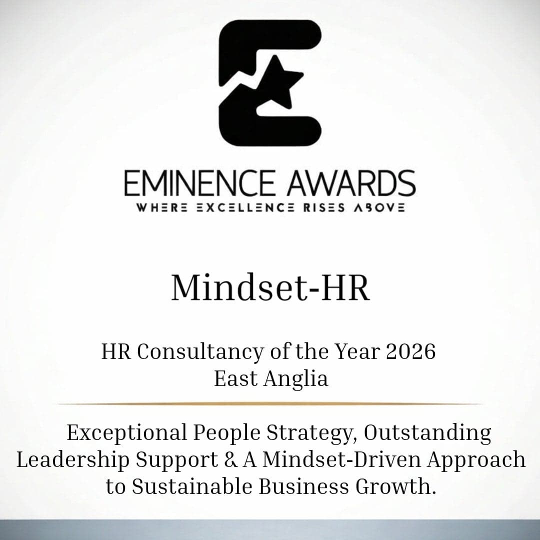Eminence Awards — HR Consultancy of the Year 2026, East Anglia, Mindset-HR
